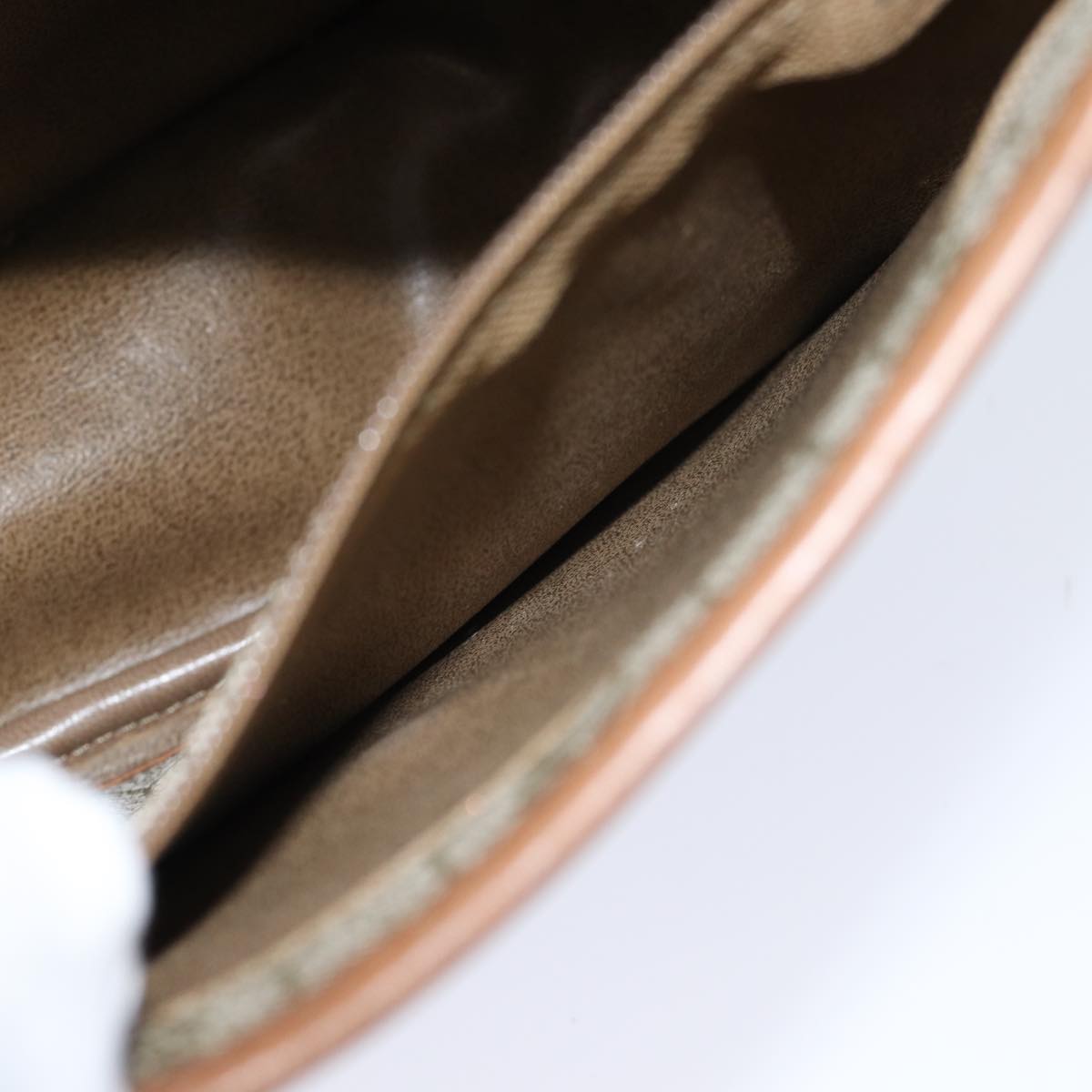 Dior Honeycomb Beige Canvas Shoulder Bag (Pre-Owned)