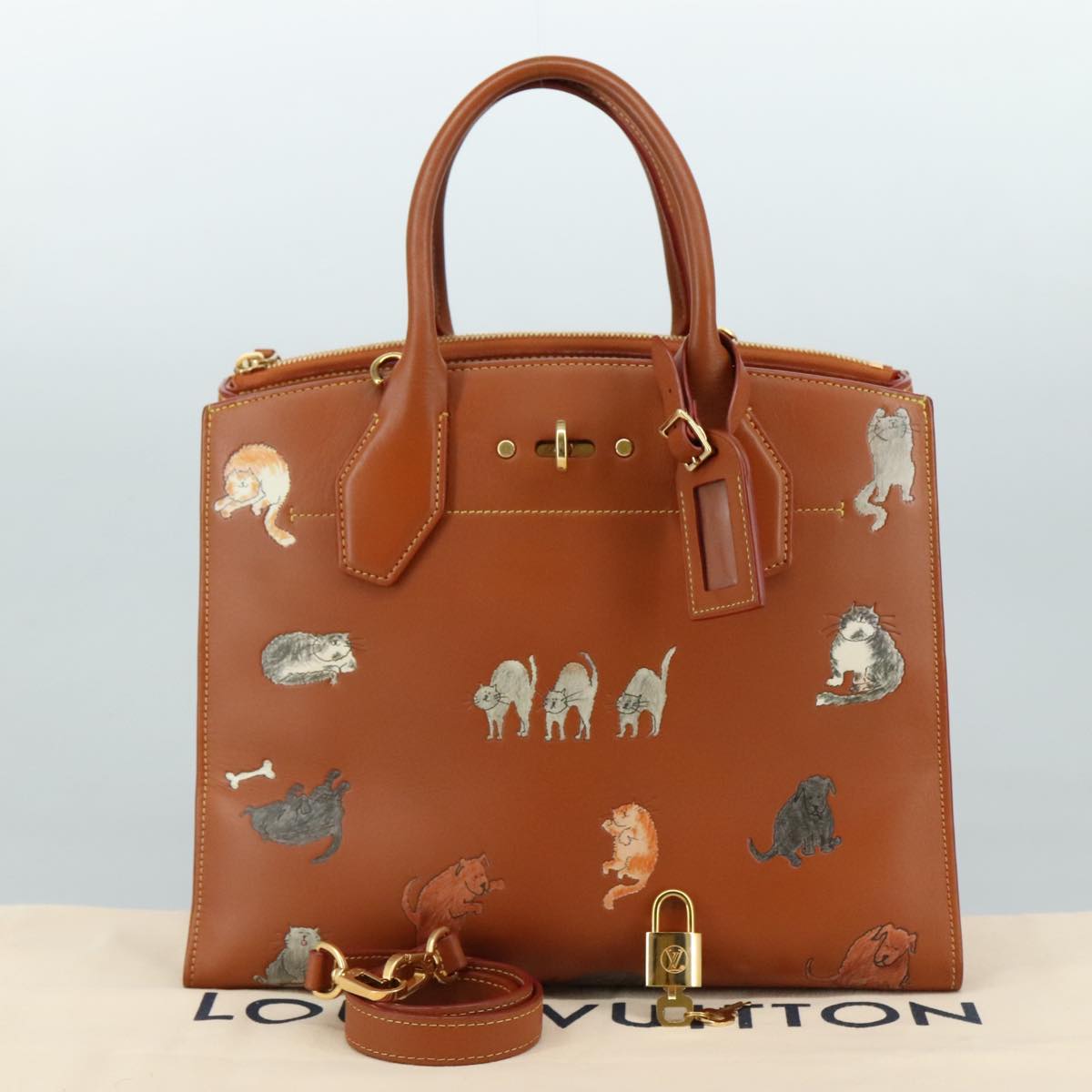 Louis Vuitton City Steamer Brown Leather Handbag (Pre-Owned)