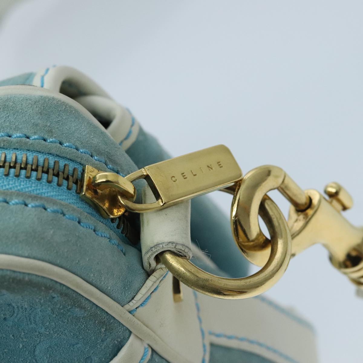 Céline Blue Canvas Shoulder Bag (Pre-Owned)