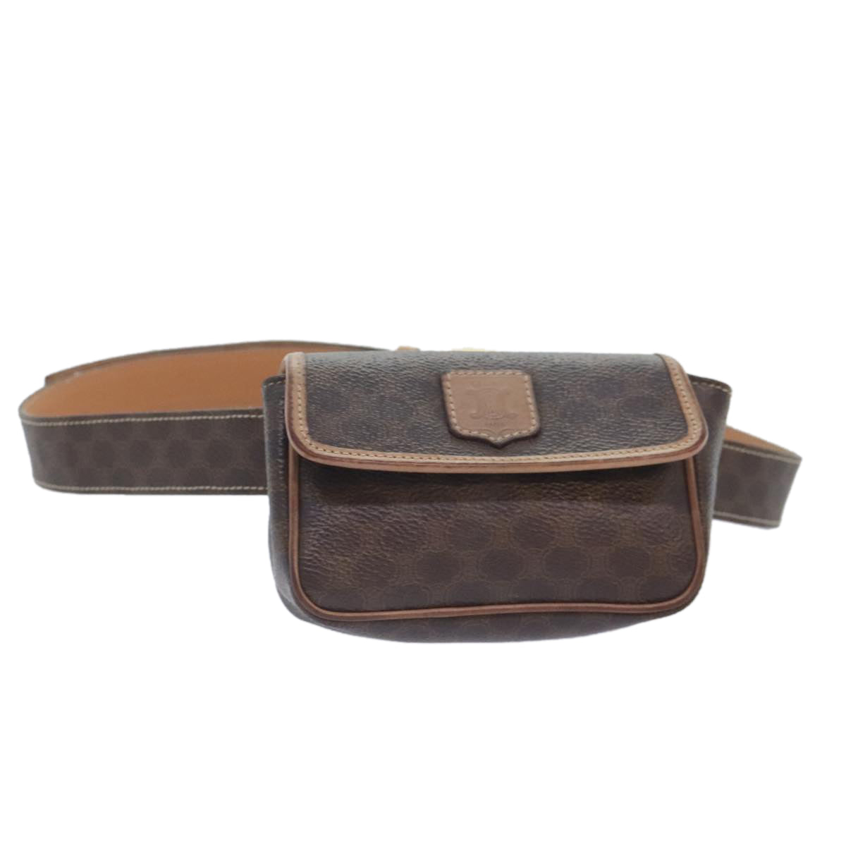 Céline Brown Canvas Shoulder Bag (Pre-Owned)