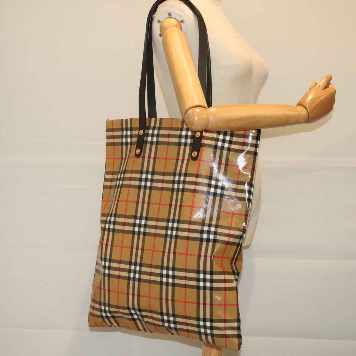 Burberry Beige Canvas Tote Bag (Pre-Owned)