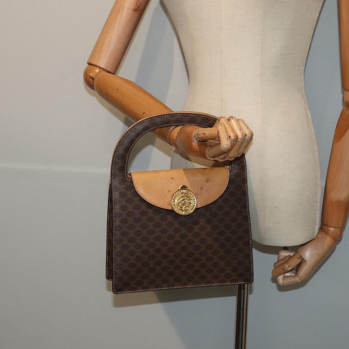 Céline Macadam Brown Canvas Handbag (Pre-Owned)
