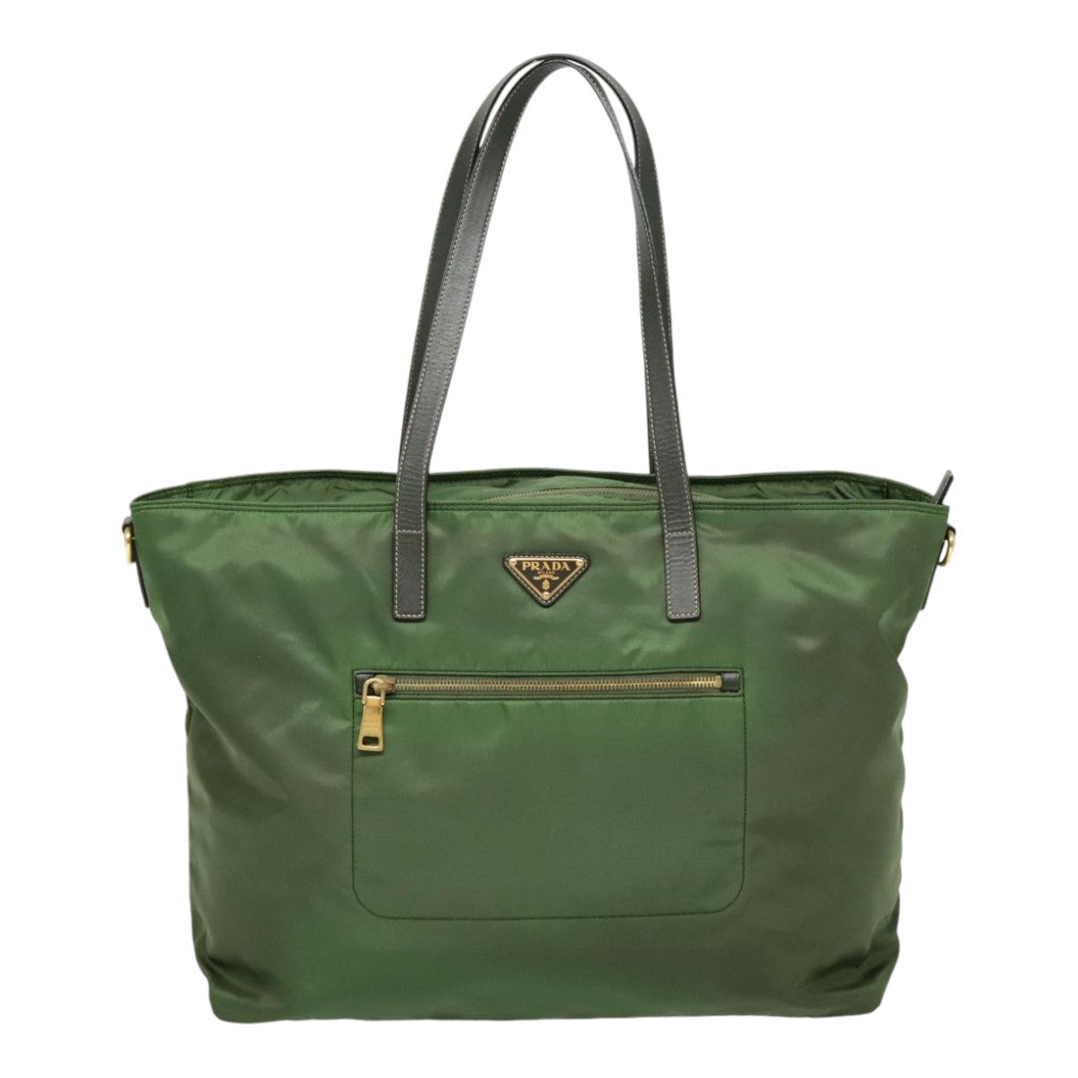 Prada Re-Edition Khaki Synthetic Tote Bag (Pre-Owned)