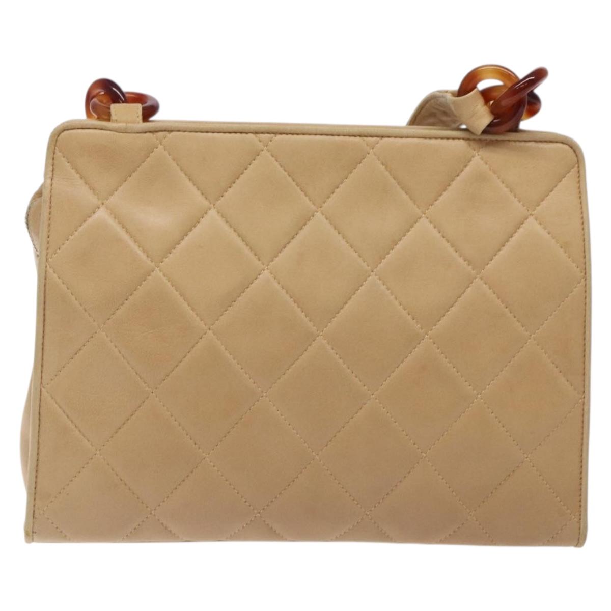 Chanel Camera Beige Leather Shoulder Bag (Pre-Owned)