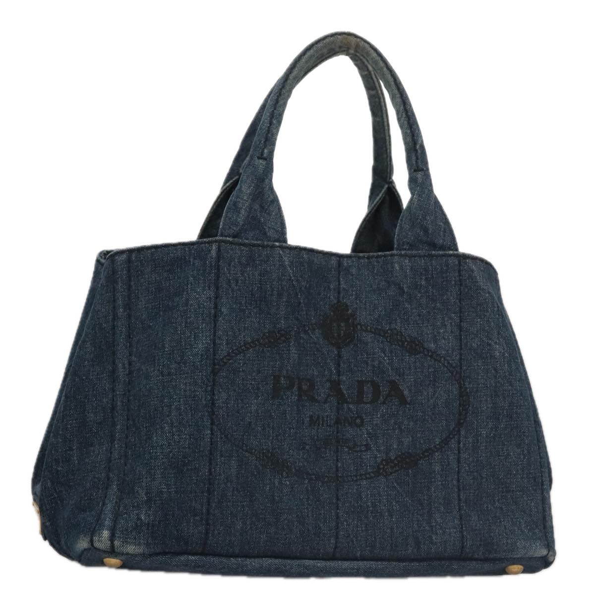 Prada Canapa Blue Denim - Jeans Tote Bag (Pre-Owned)