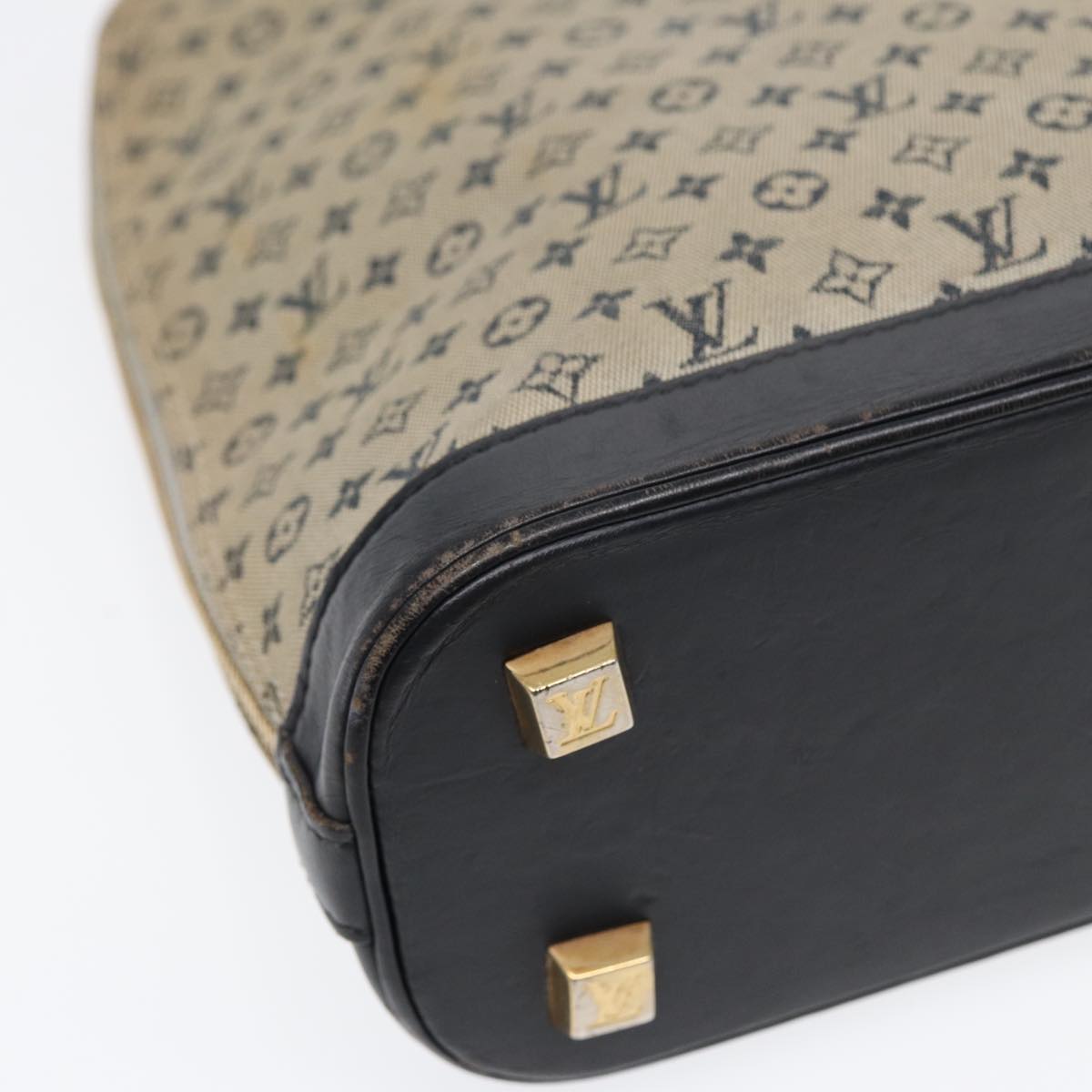 Louis Vuitton Alma Blue Canvas Handbag (Pre-Owned)