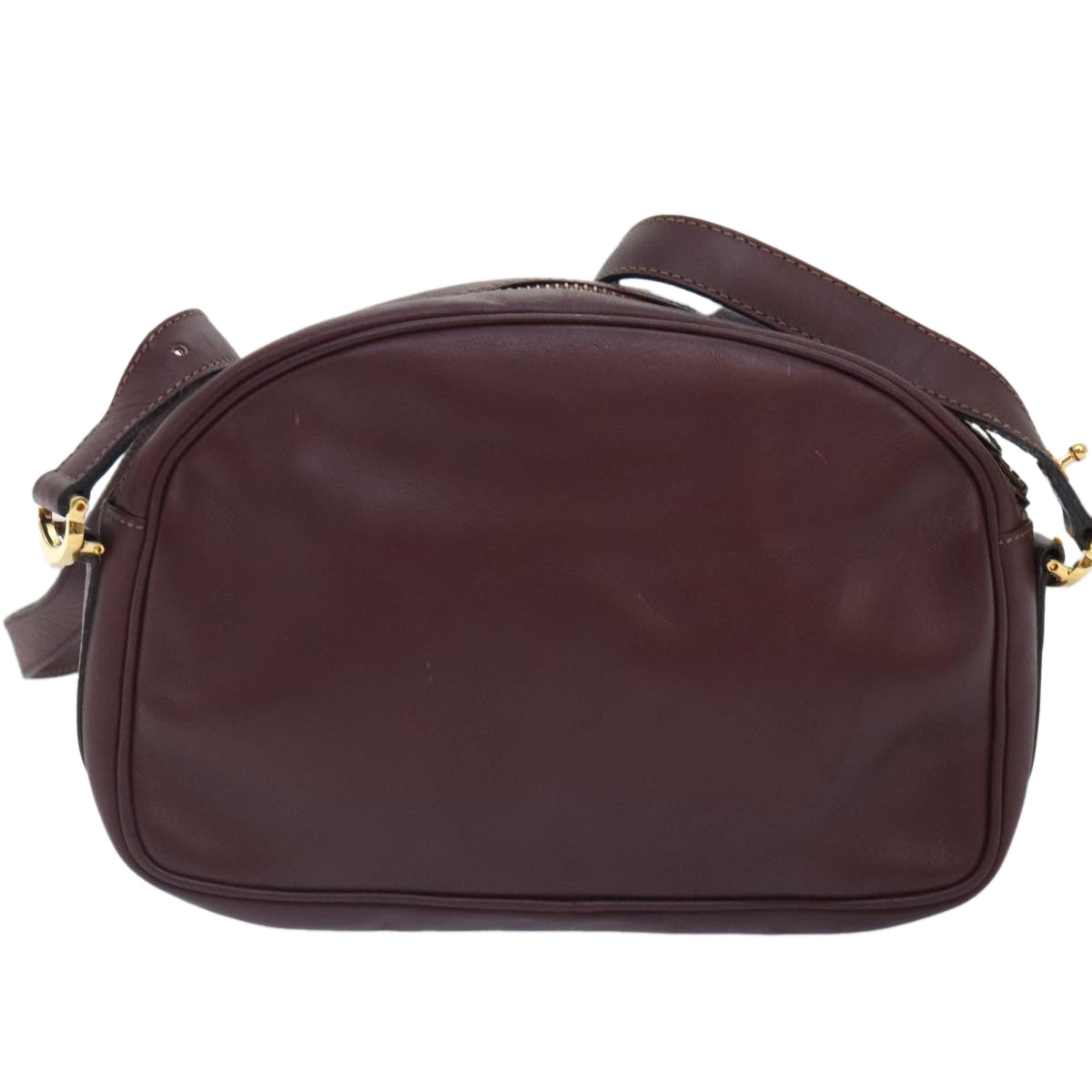 Cartier Must De Cartier Burgundy Leather Shoulder Bag (Pre-Owned)
