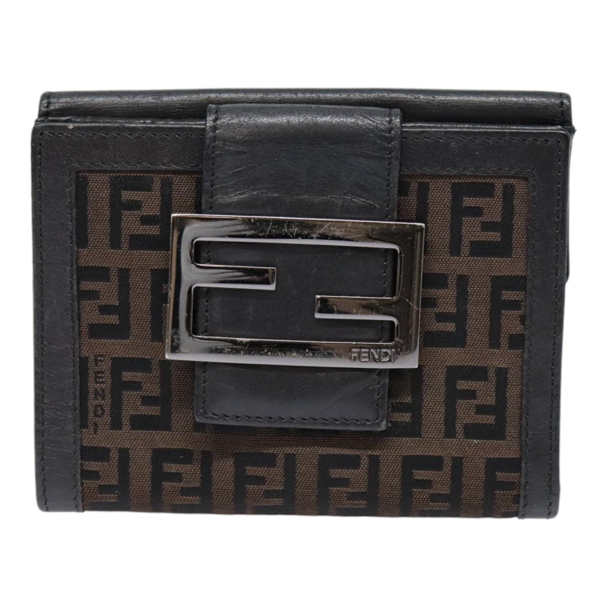 Fendi Zucca Brown Canvas Wallet  (Pre-Owned)