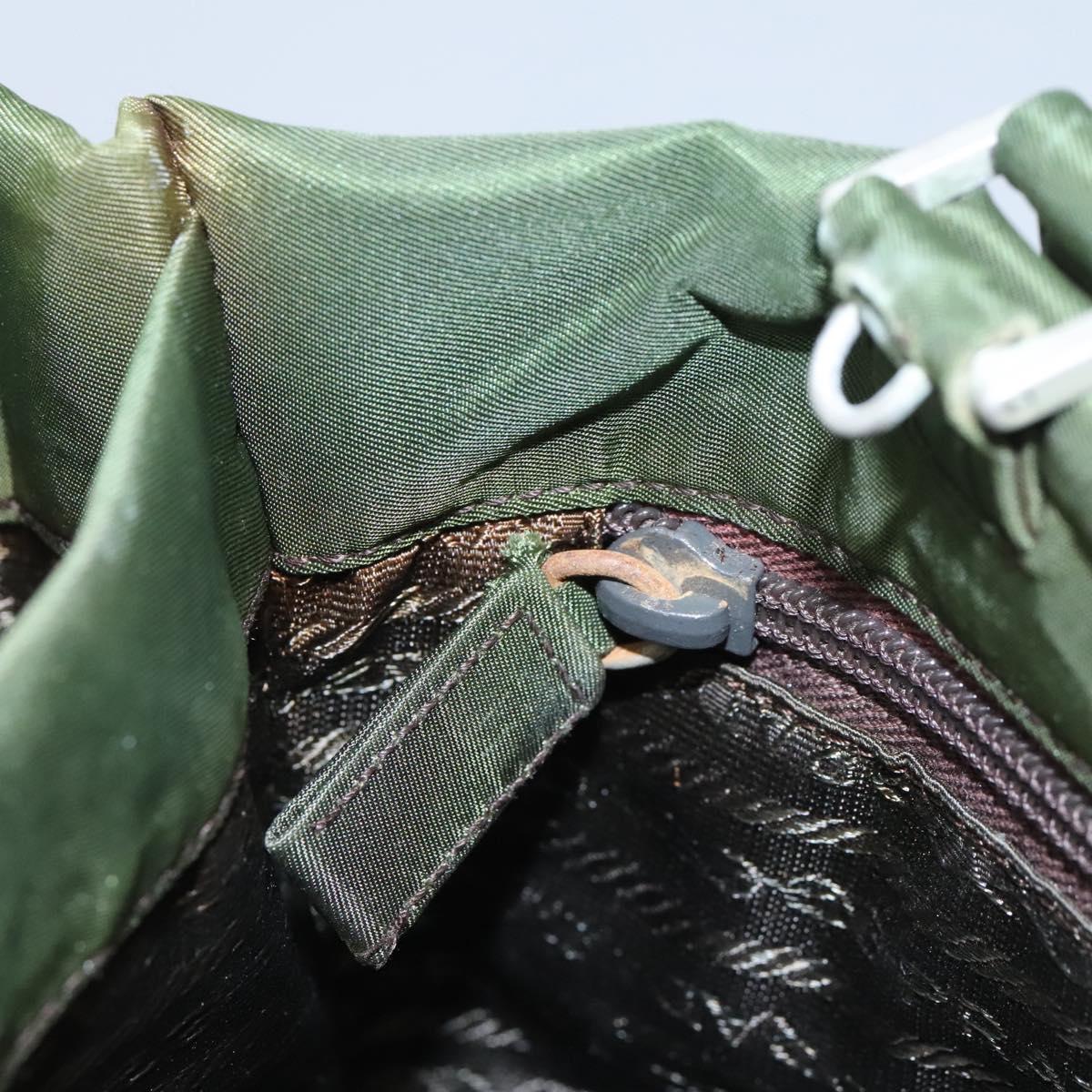 Prada Tessuto Green Synthetic Handbag (Pre-Owned)