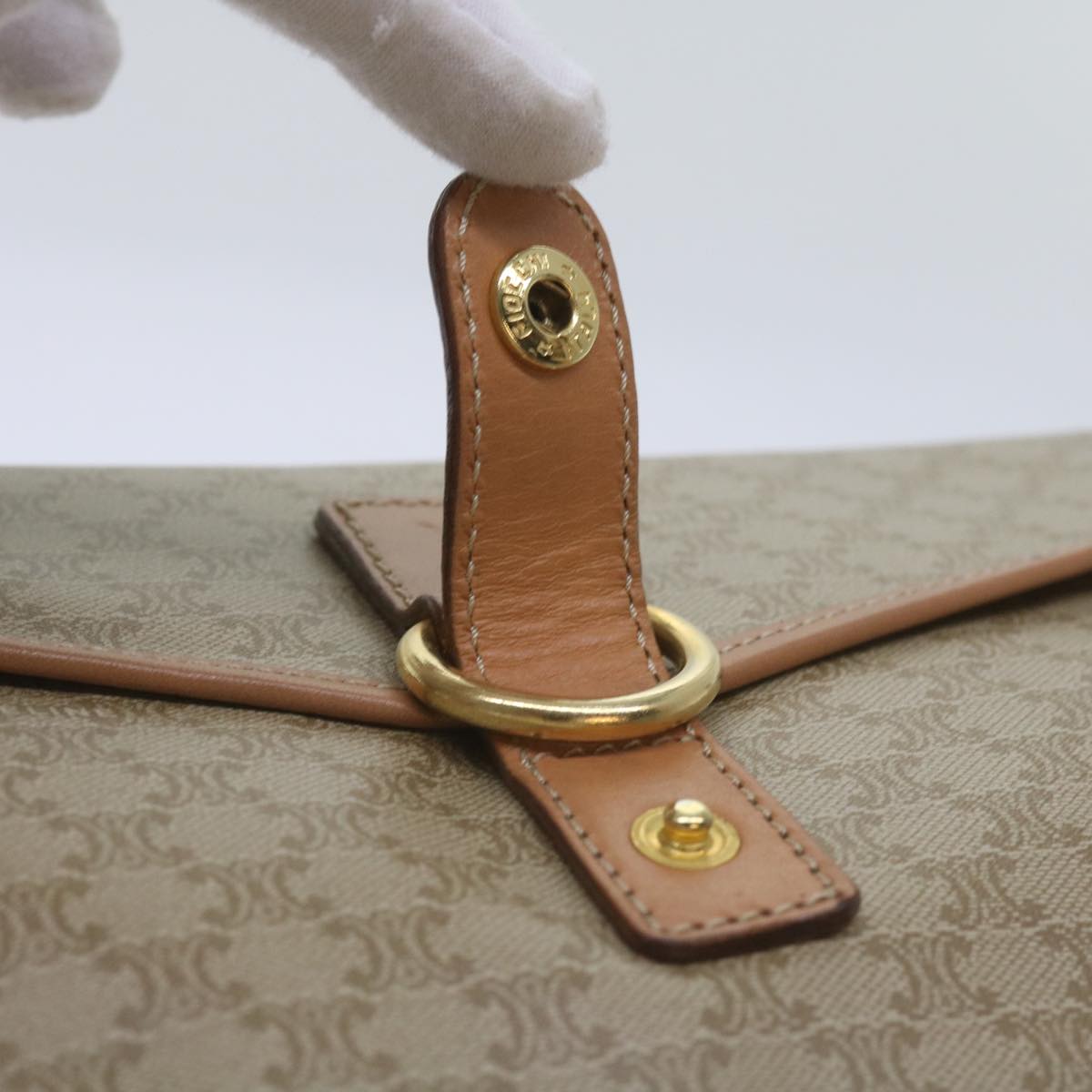 Céline Beige Canvas Clutch Bag (Pre-Owned)