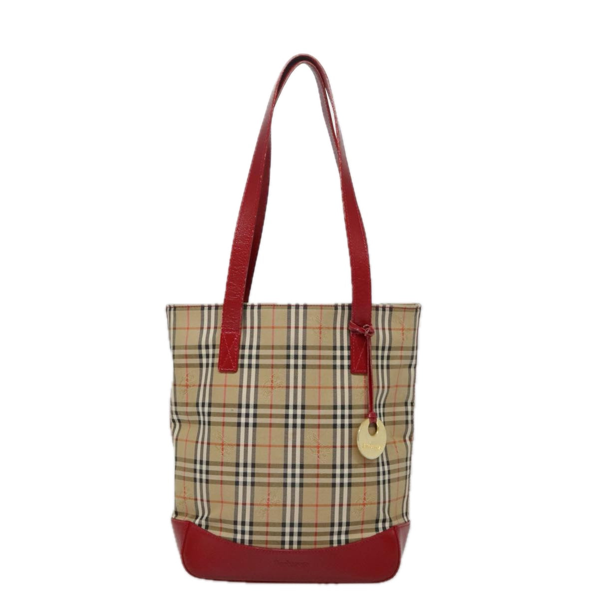 Burberry Nova Check Beige Canvas Tote Bag (Pre-Owned)