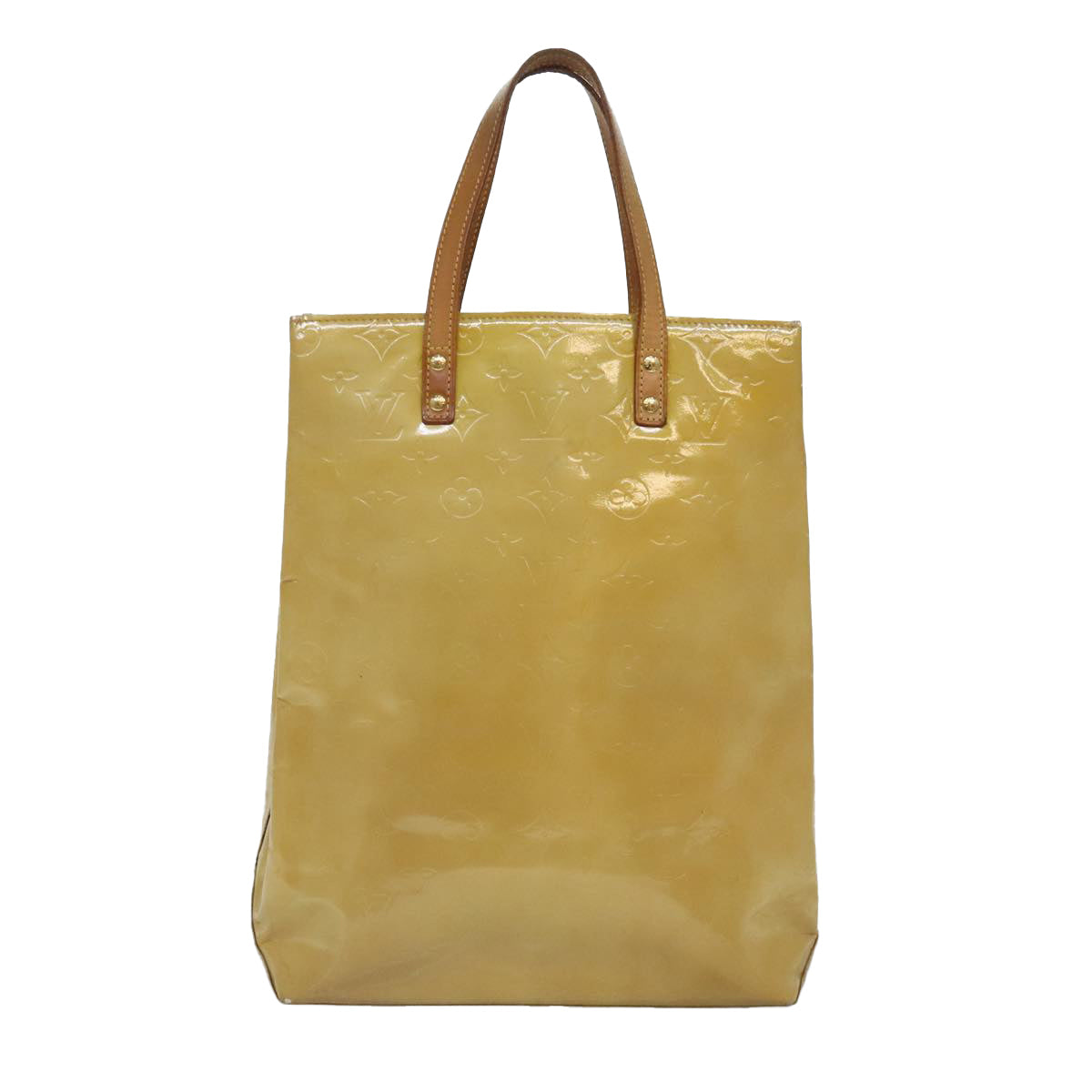 Louis Vuitton Reade Beige Patent Leather Tote Bag (Pre-Owned)