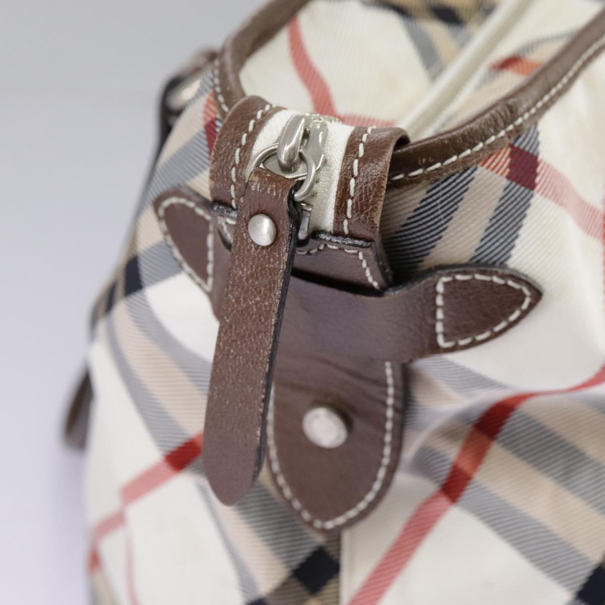Burberry Nova Check Beige Synthetic Tote Bag (Pre-Owned)