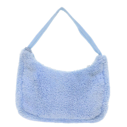Prada Re-Edition Blue Fur Handbag (Pre-Owned)