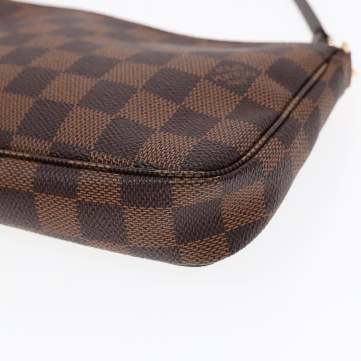 Louis Vuitton Pochette Accessoire Brown Canvas Clutch Bag (Pre-Owned)