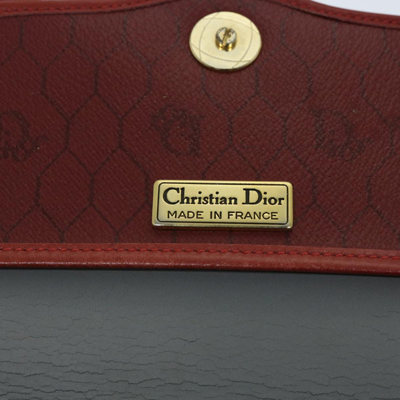 Dior Honeycomb Red Canvas Shoulder Bag (Pre-Owned)
