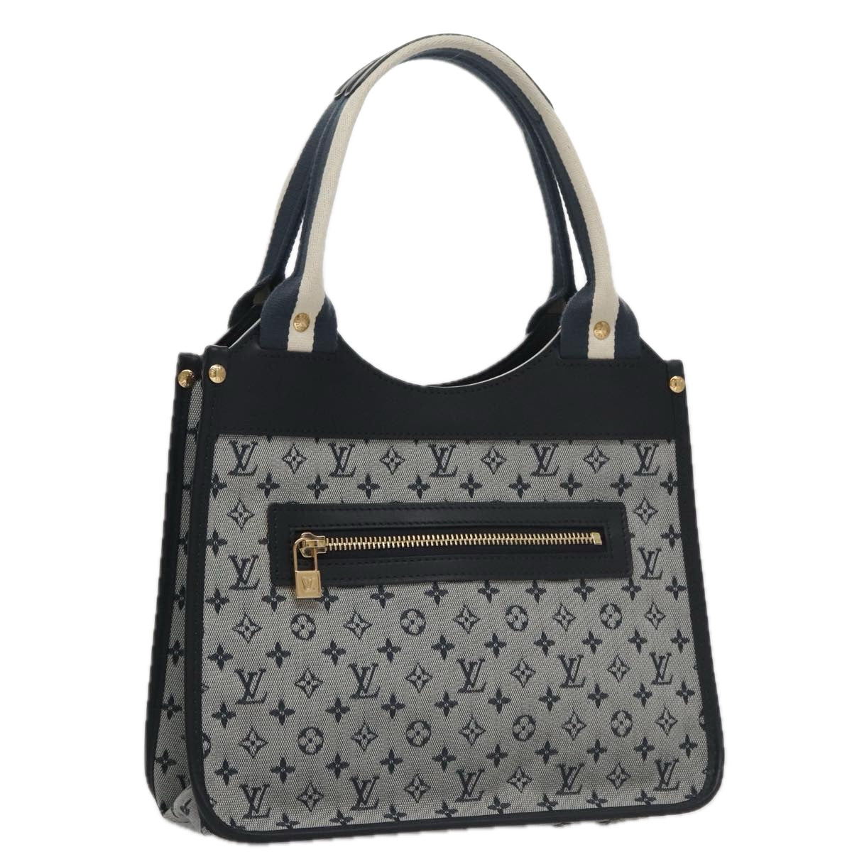 Louis Vuitton Catherine Grey Canvas Handbag (Pre-Owned)