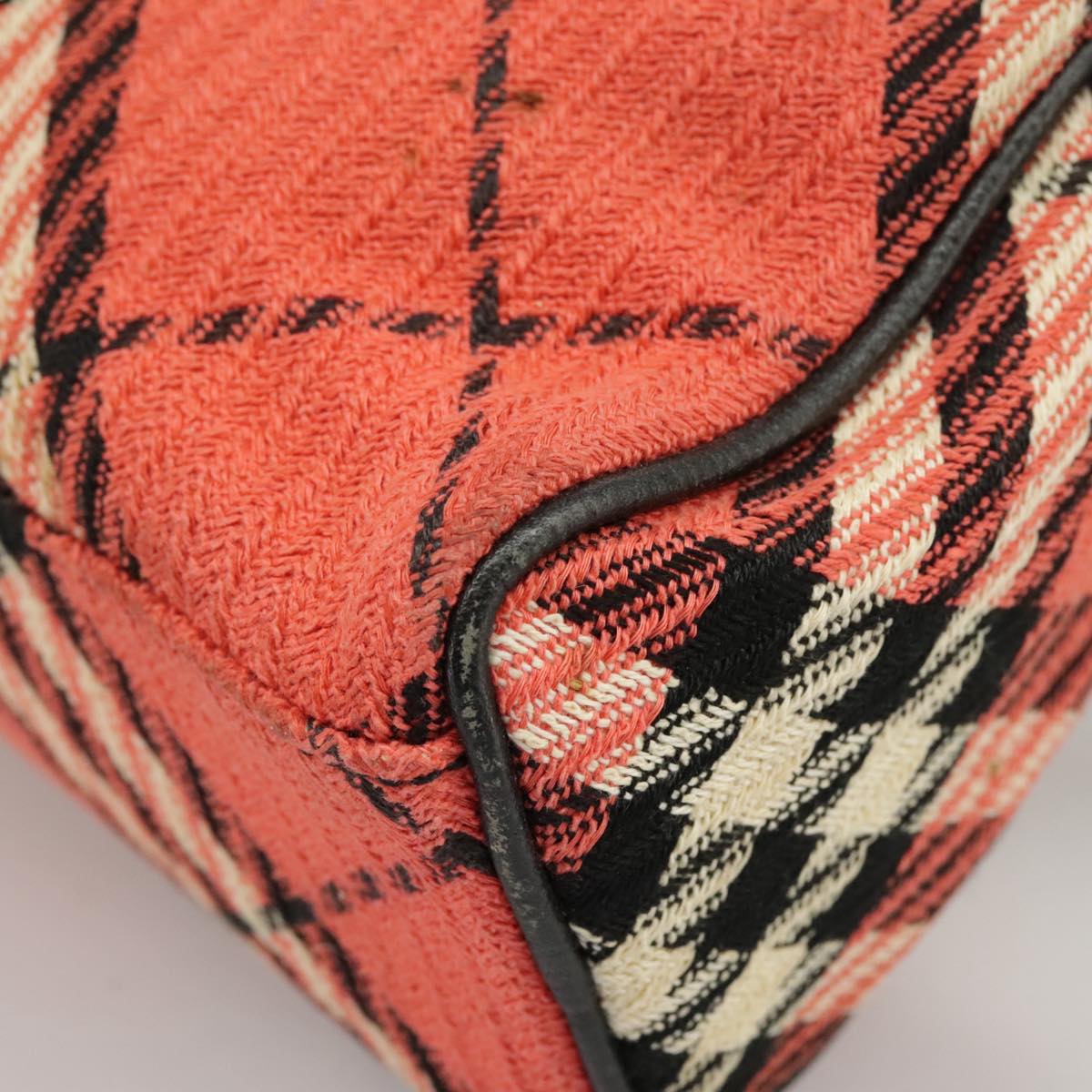 Burberry Nova Check Red Canvas Handbag (Pre-Owned)