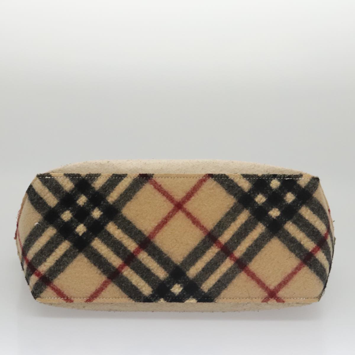 Burberry Nova Check Beige Canvas Handbag (Pre-Owned)