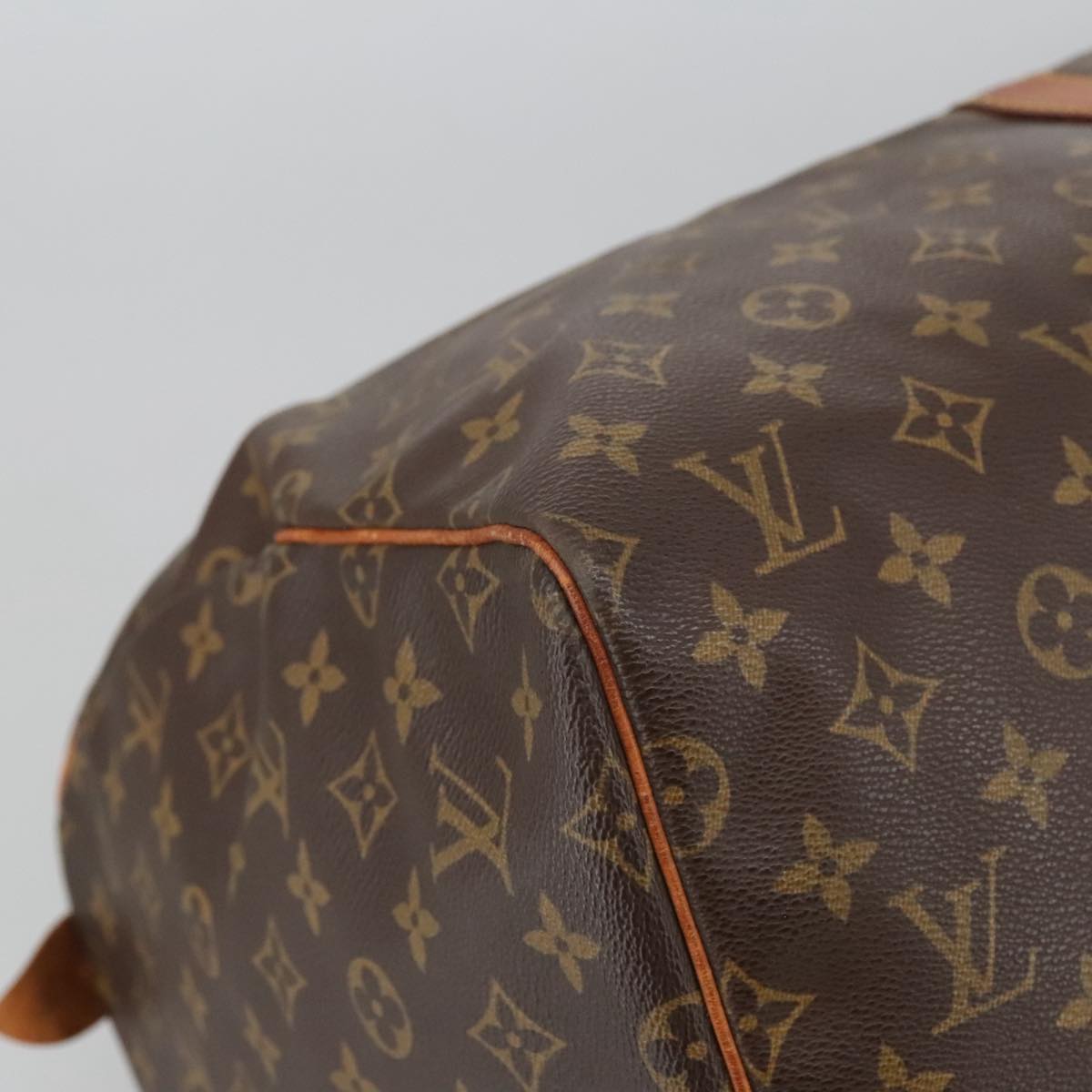 Louis Vuitton Keepall 55 Brown Canvas Travel Bag (Pre-Owned)