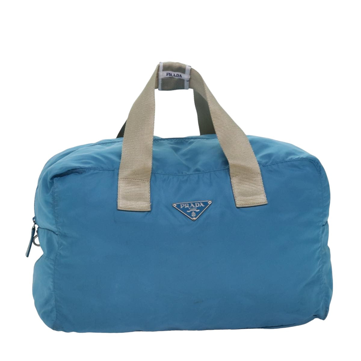 Prada Tessuto Blue Canvas Travel Bag (Pre-Owned)