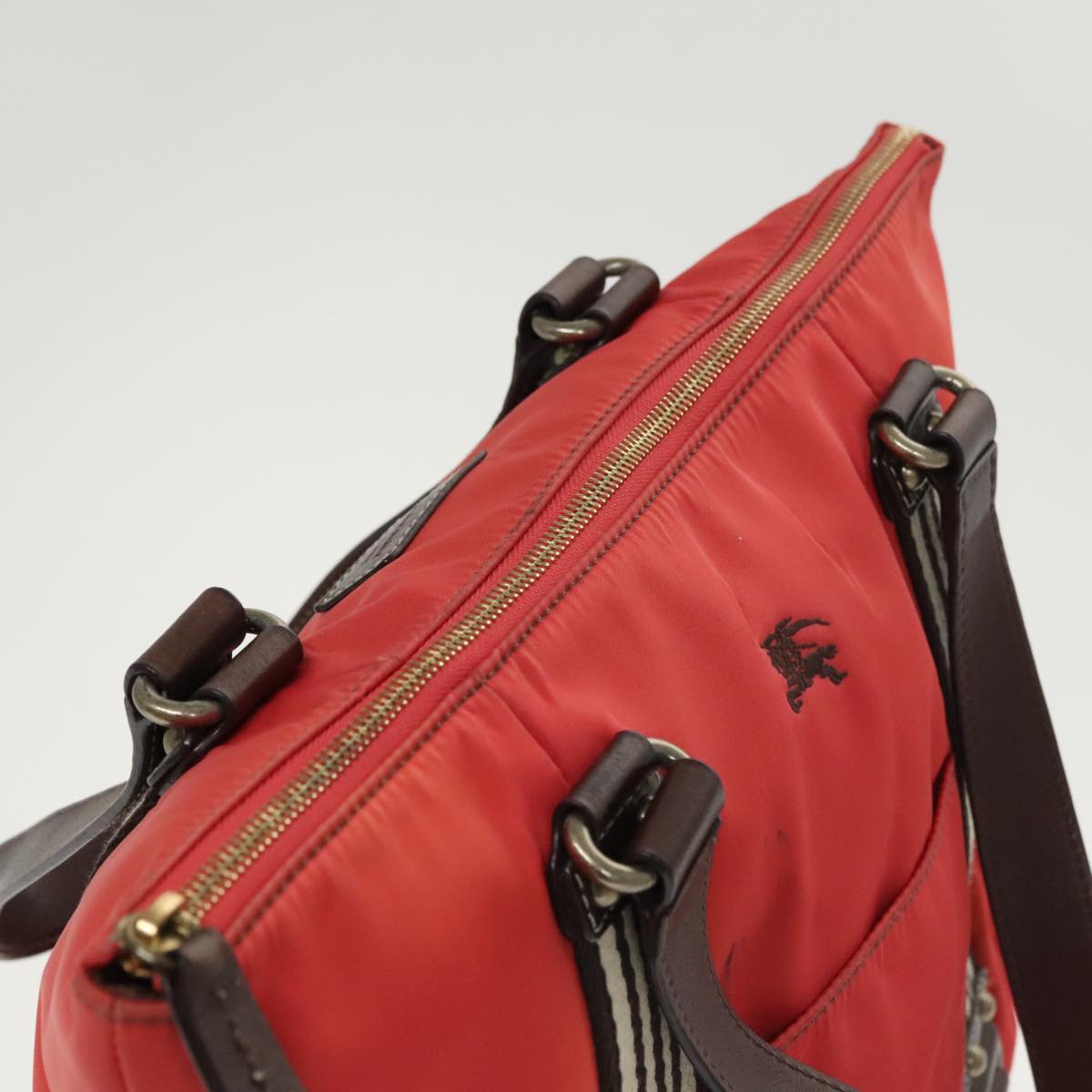 Burberry Blue Label Red Synthetic Tote Bag (Pre-Owned)