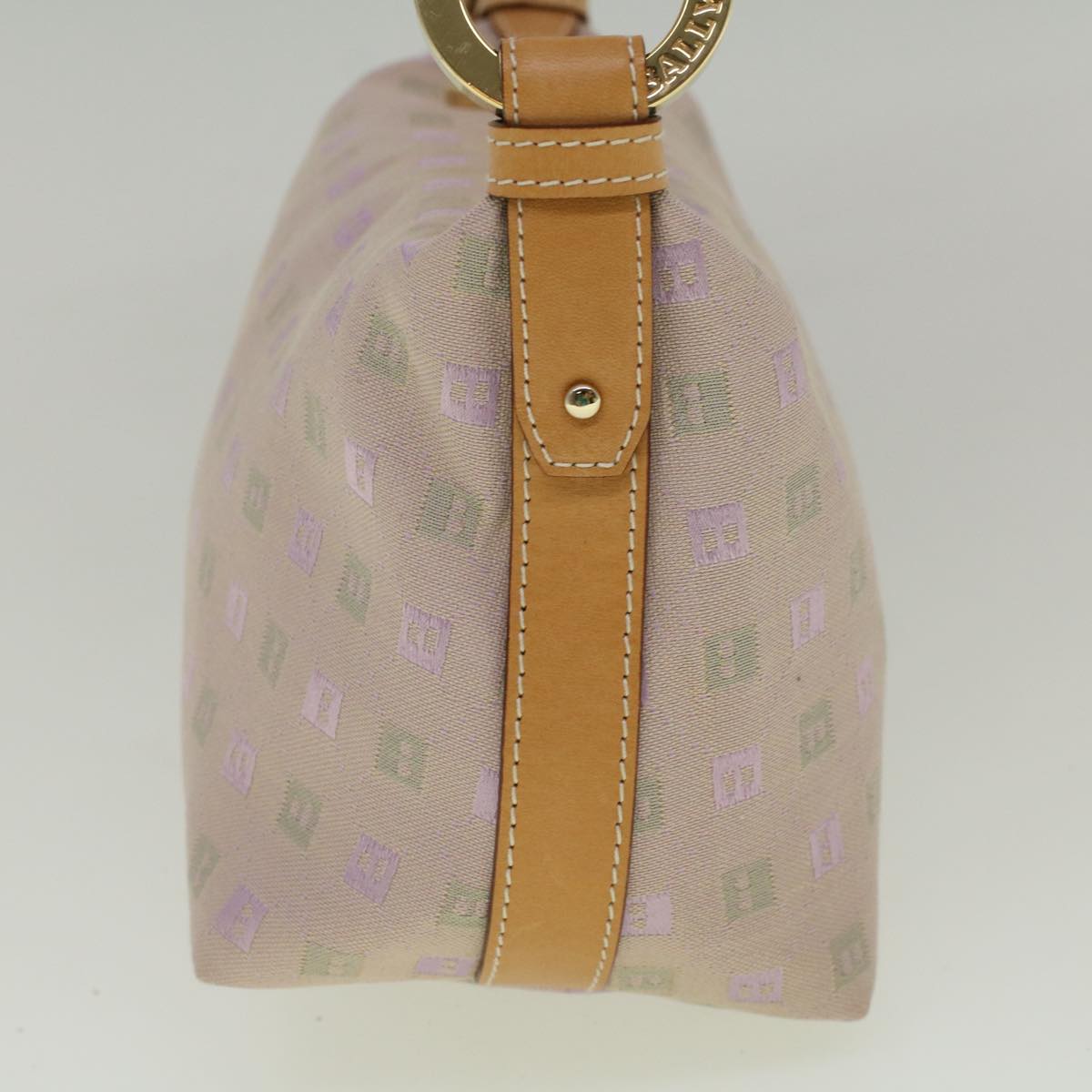 Bally Pink Canvas Shoulder Bag (Pre-Owned)