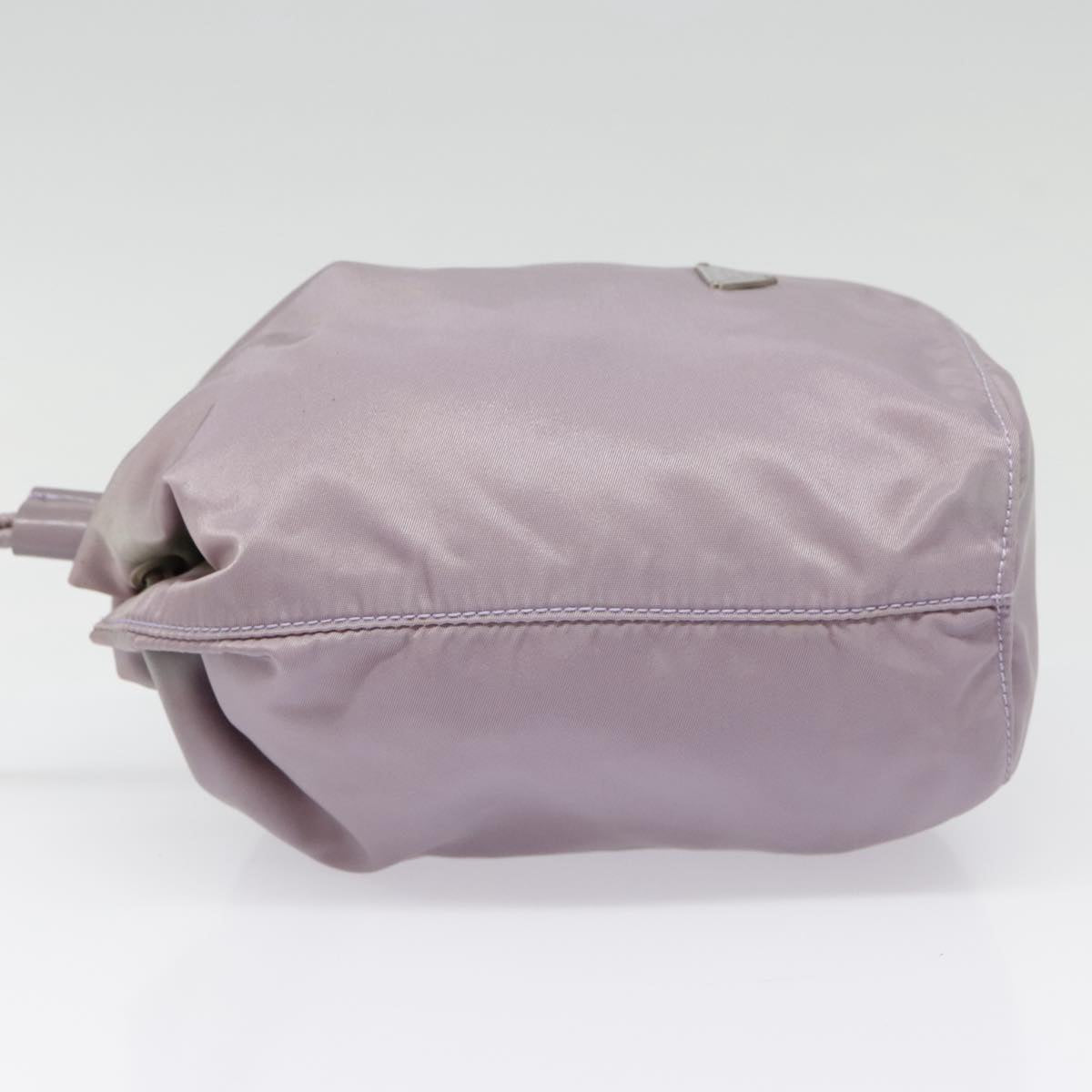 Prada Triangle Logo Purple Synthetic Clutch Bag (Pre-Owned)