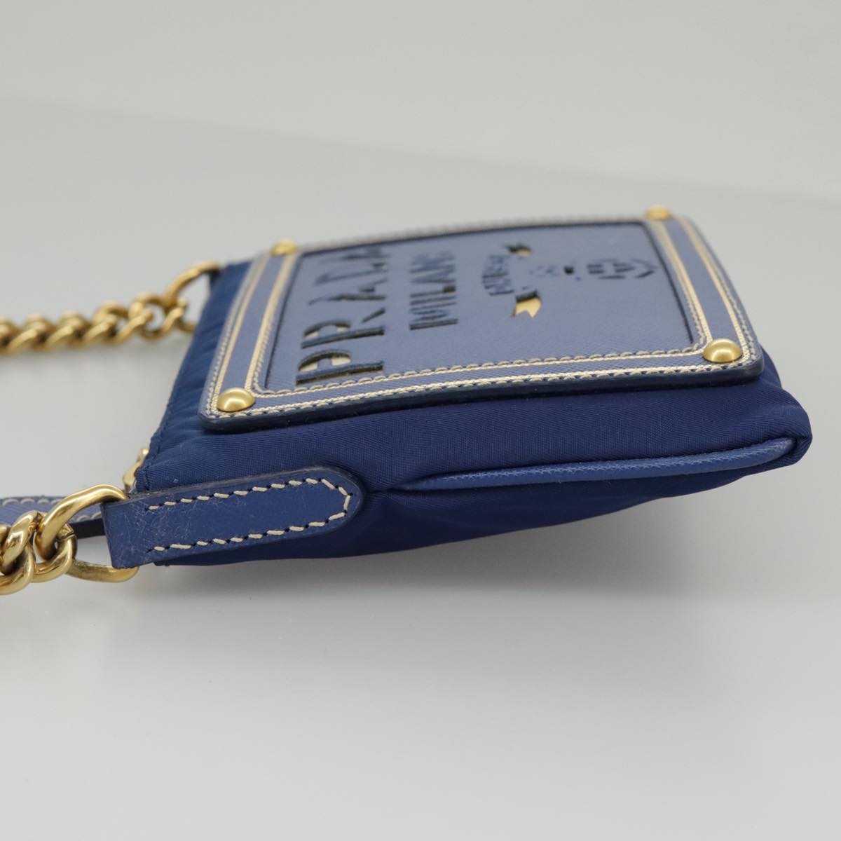 Prada Blue Synthetic Clutch Bag (Pre-Owned)