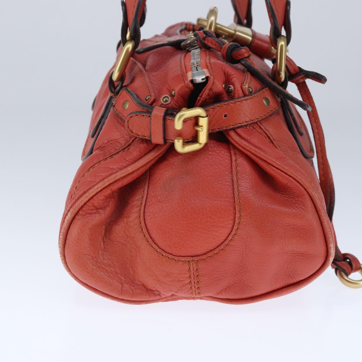 Chloé Paddington Red Leather Handbag (Pre-Owned)