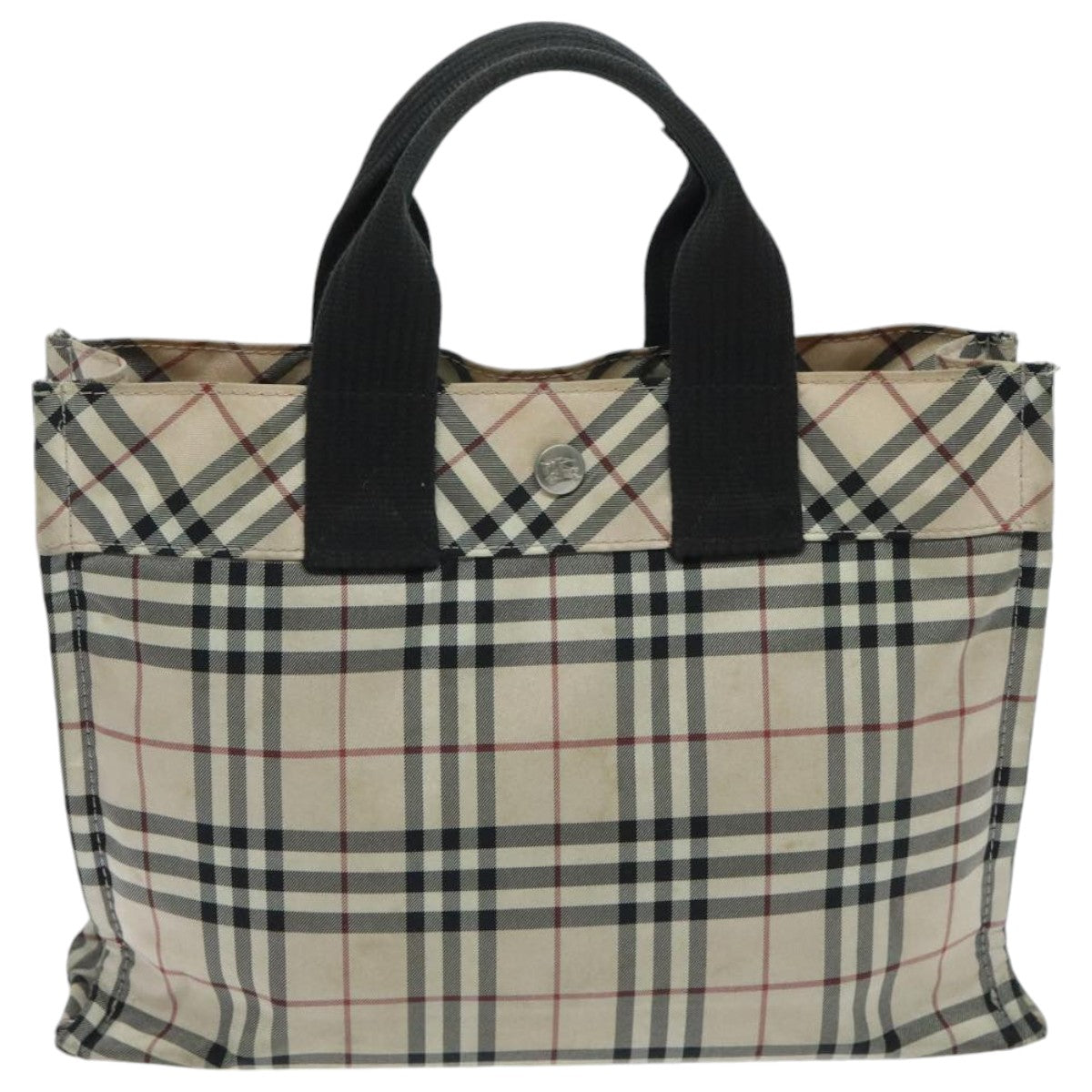 Burberry Nova Check Beige Synthetic Tote Bag (Pre-Owned)