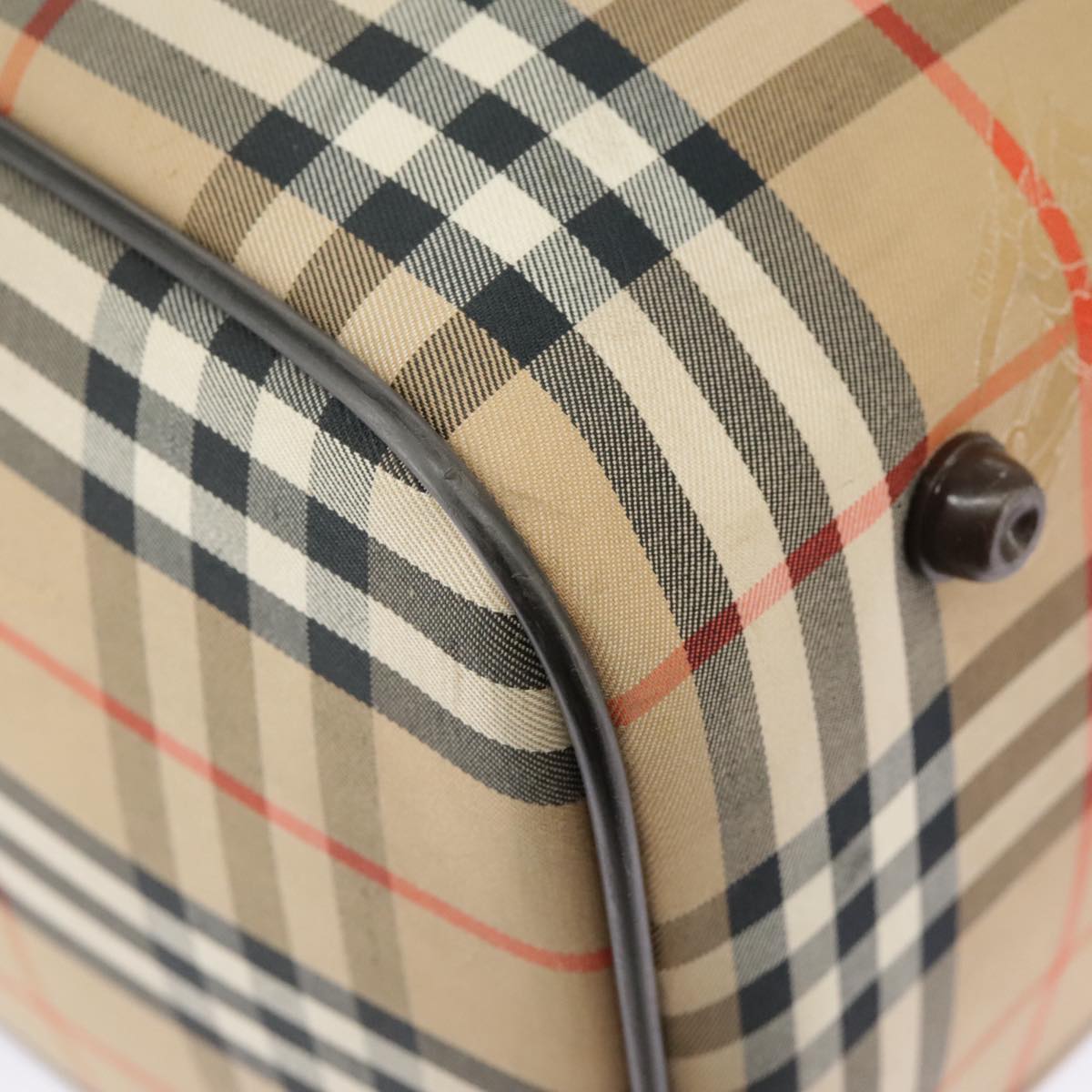 Burberry Nova Check Beige Canvas Travel Bag (Pre-Owned)