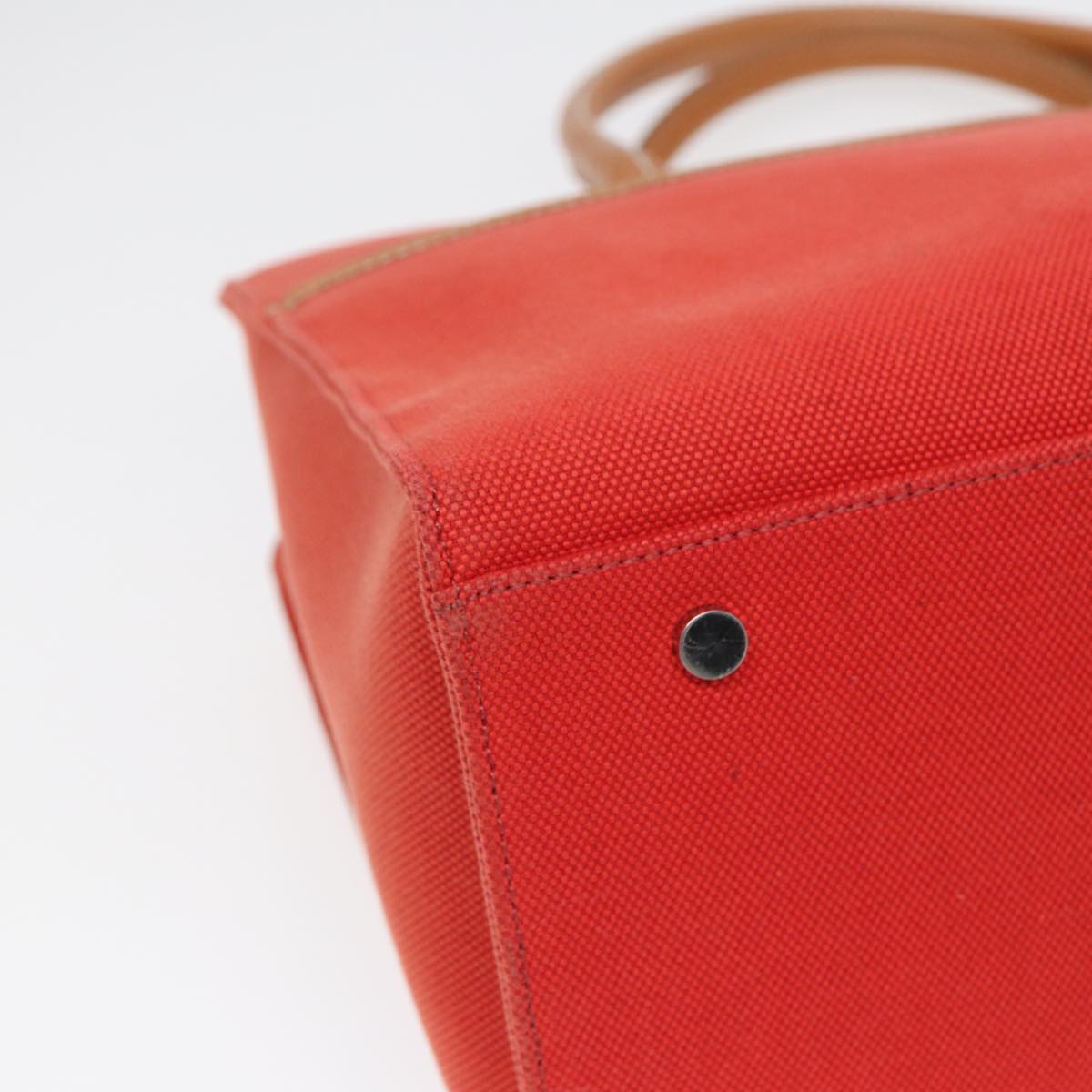 Burberry Orange Canvas Handbag (Pre-Owned)