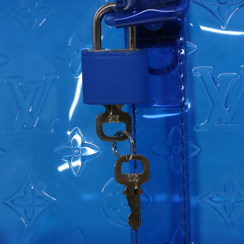 Louis Vuitton Keepall Bandouliere 50 Blue Vinyl Travel Bag (Pre-Owned)
