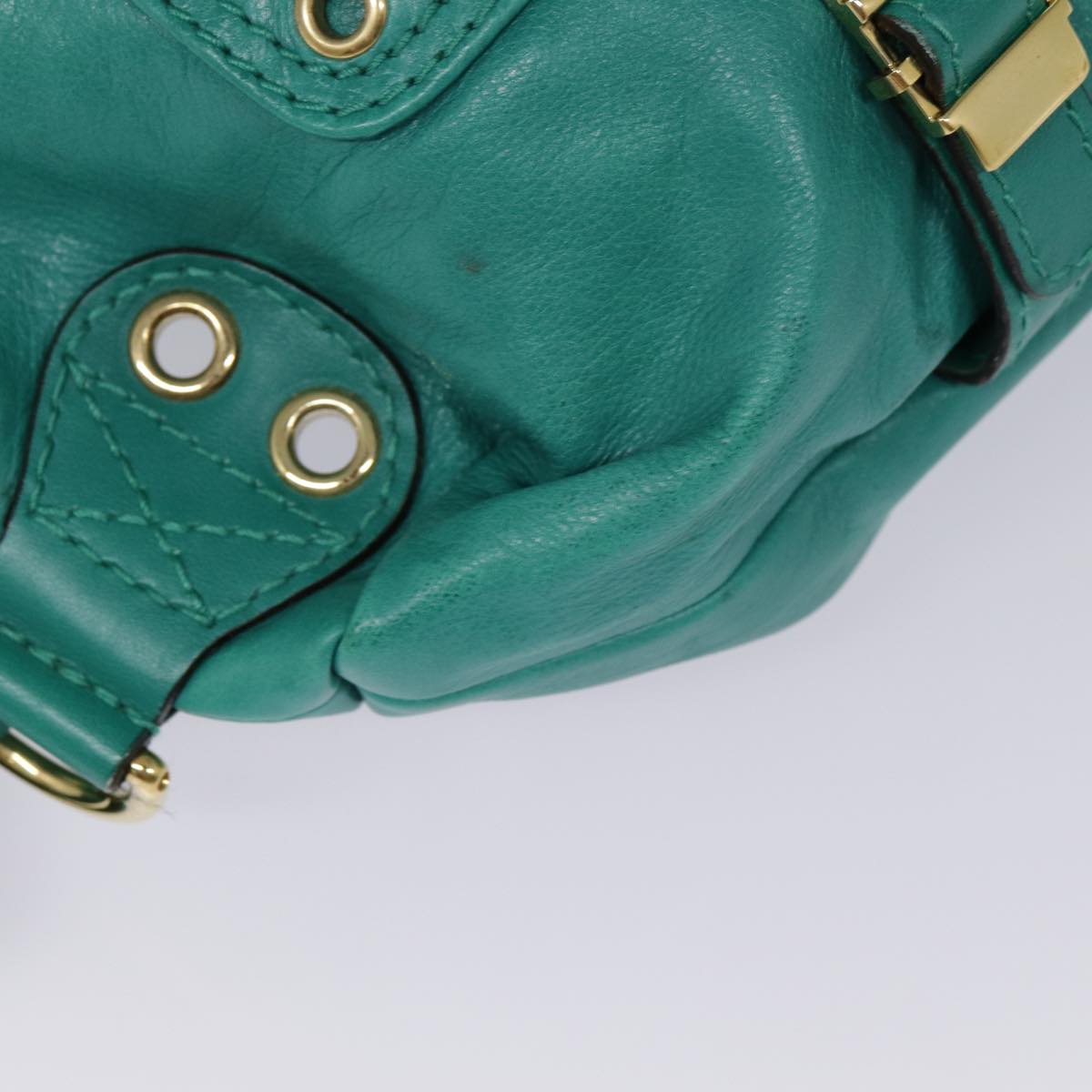 Gucci Green Leather Backpack Bag (Pre-Owned)