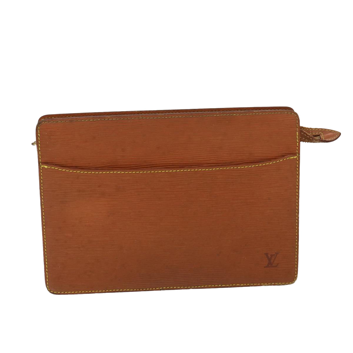 Louis Vuitton Pochette Homme Brown Leather Clutch Bag (Pre-Owned)