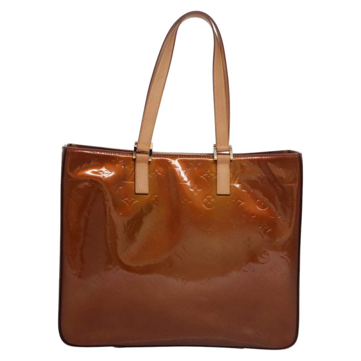 Louis Vuitton Columbus Brown Patent Leather Tote Bag (Pre-Owned)