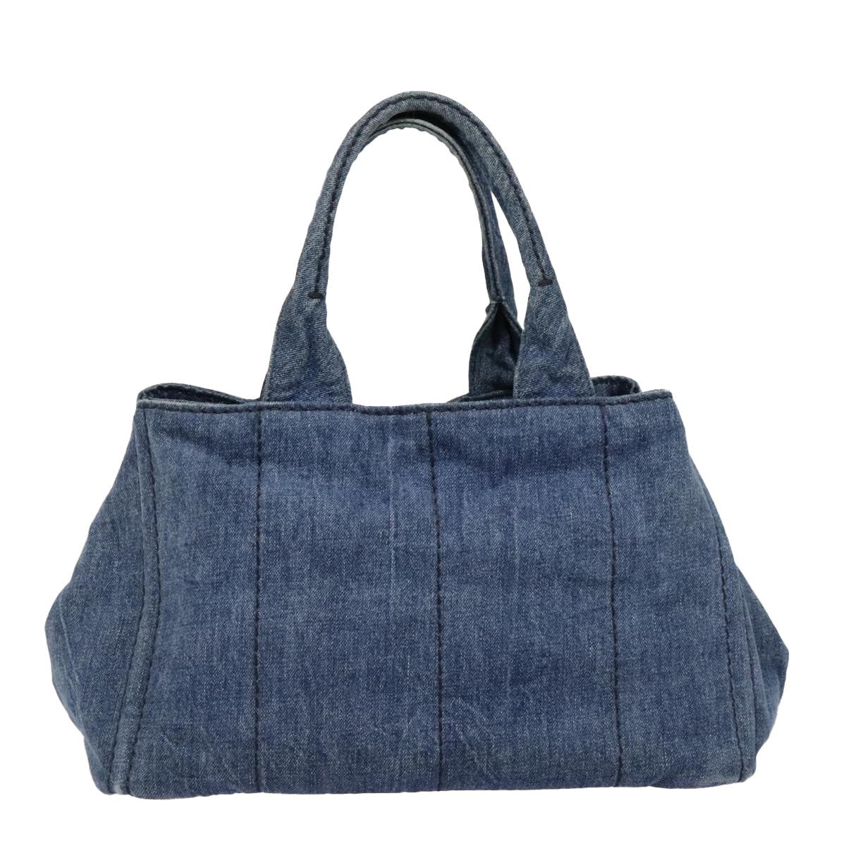 Prada Canapa Navy Canvas Handbag (Pre-Owned)