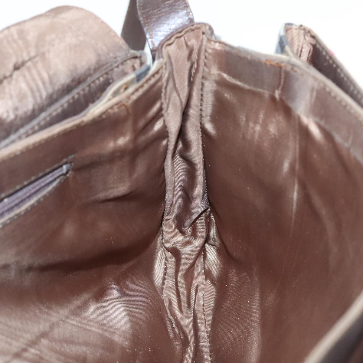 Burberry Nova Check Beige Canvas Shoulder Bag (Pre-Owned)