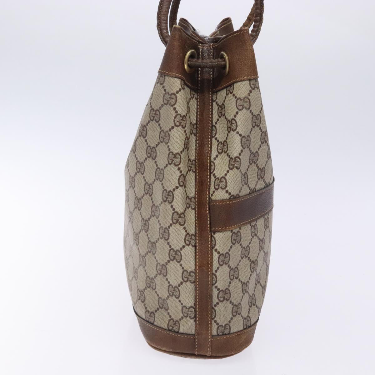 Gucci Gg Canvas Beige Canvas Shoulder Bag (Pre-Owned)
