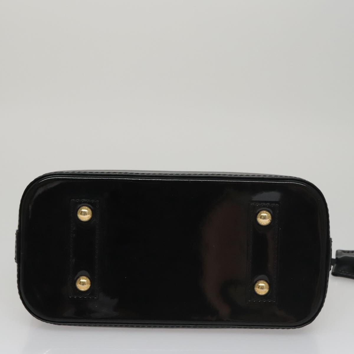 Louis Vuitton Alma Bb Ecru Patent Leather Handbag (Pre-Owned)
