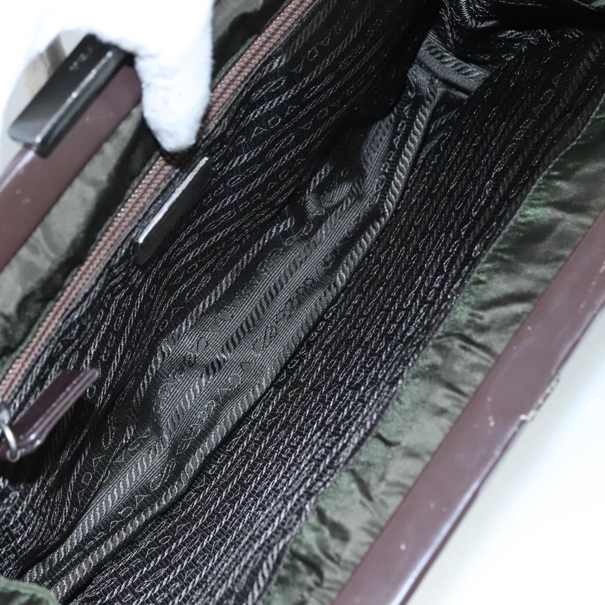 Prada Khaki Synthetic Shoulder Bag (Pre-Owned)