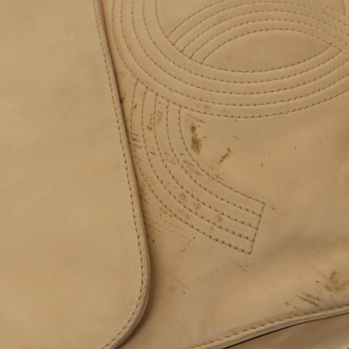 Chanel Cc Beige Leather Backpack Bag (Pre-Owned)