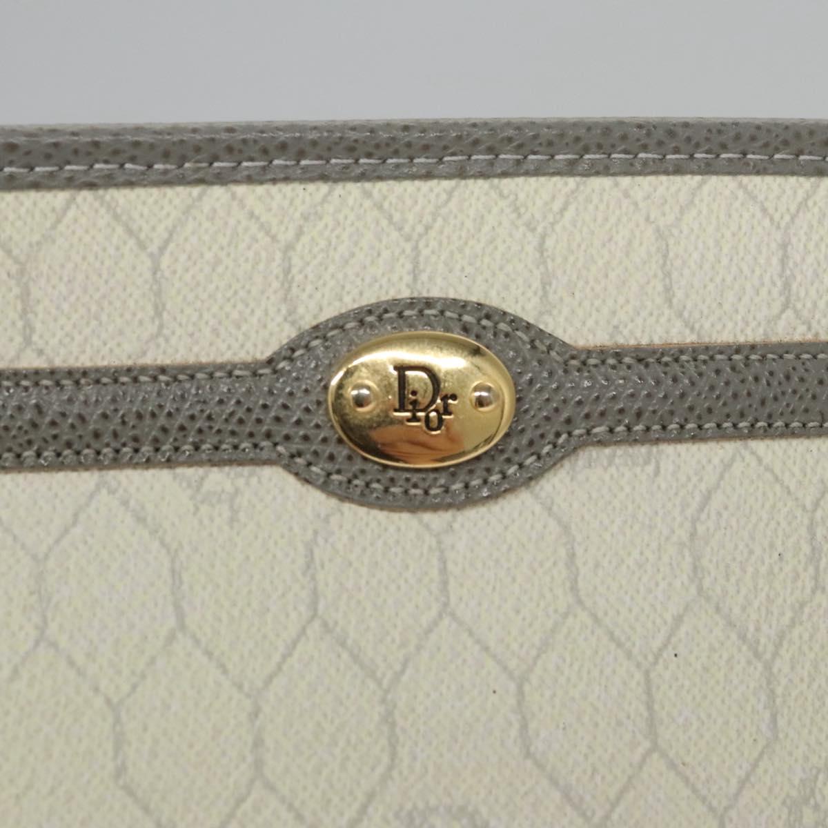 Dior Honeycomb Ecru Canvas Clutch Bag (Pre-Owned)