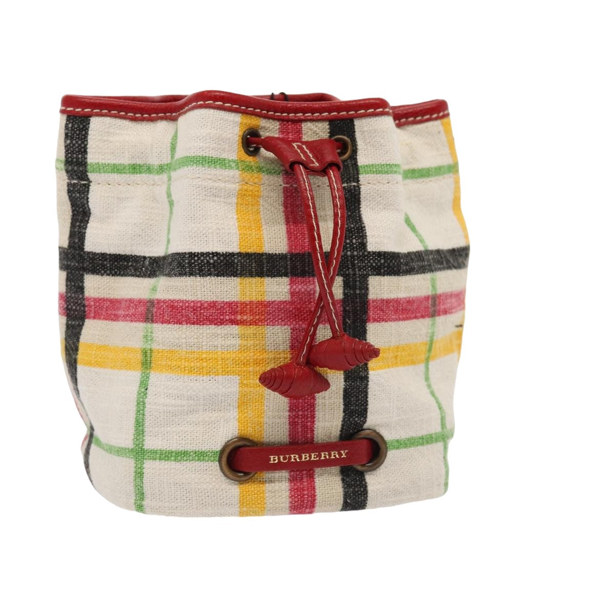 Burberry White Canvas Clutch Bag (Pre-Owned)