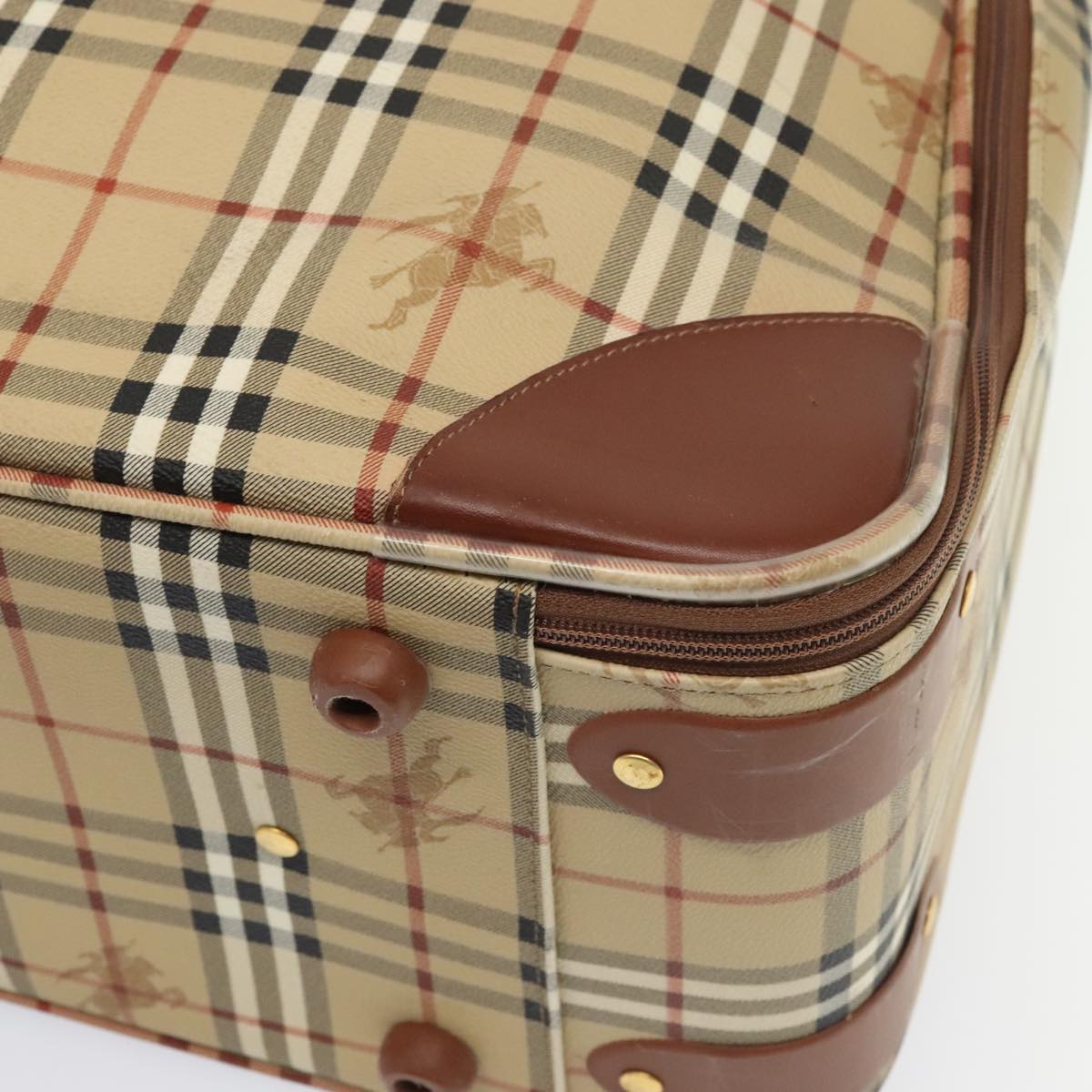Burberry Nova Check Beige Canvas Travel Bag (Pre-Owned)