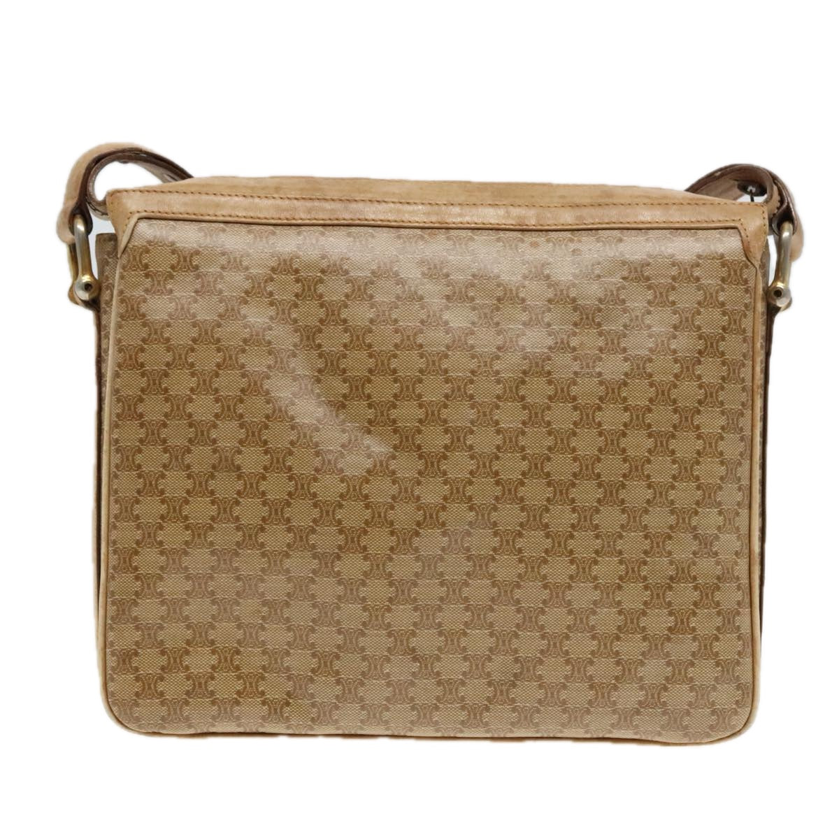 Céline Macadam Beige Canvas Shoulder Bag (Pre-Owned)