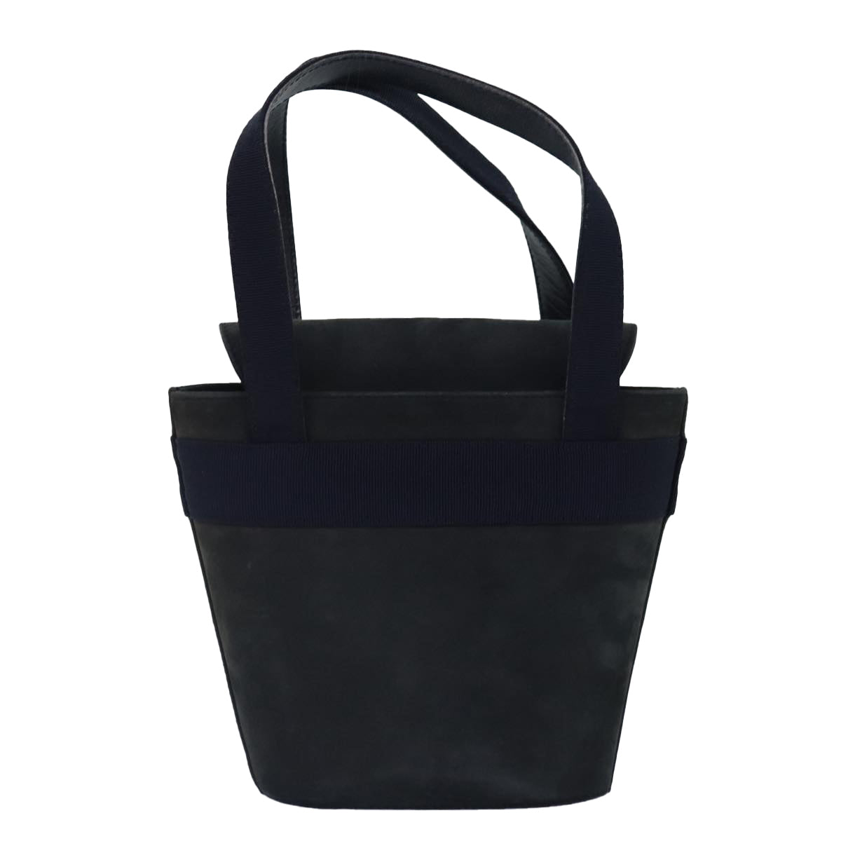 Salvatore Ferragamo Vara Navy Suede Handbag (Pre-Owned)