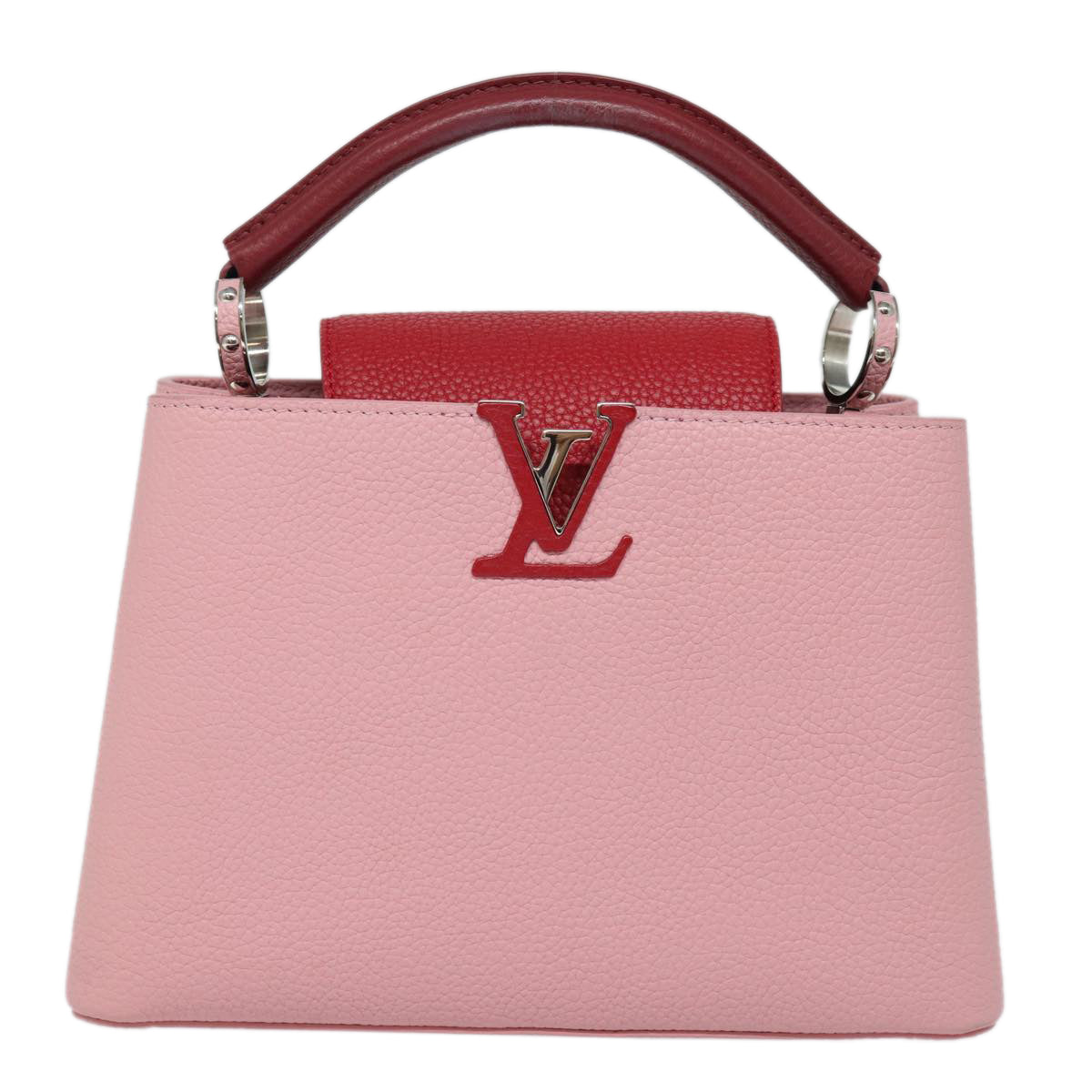 Louis Vuitton Capucines Pink Leather Handbag (Pre-Owned)