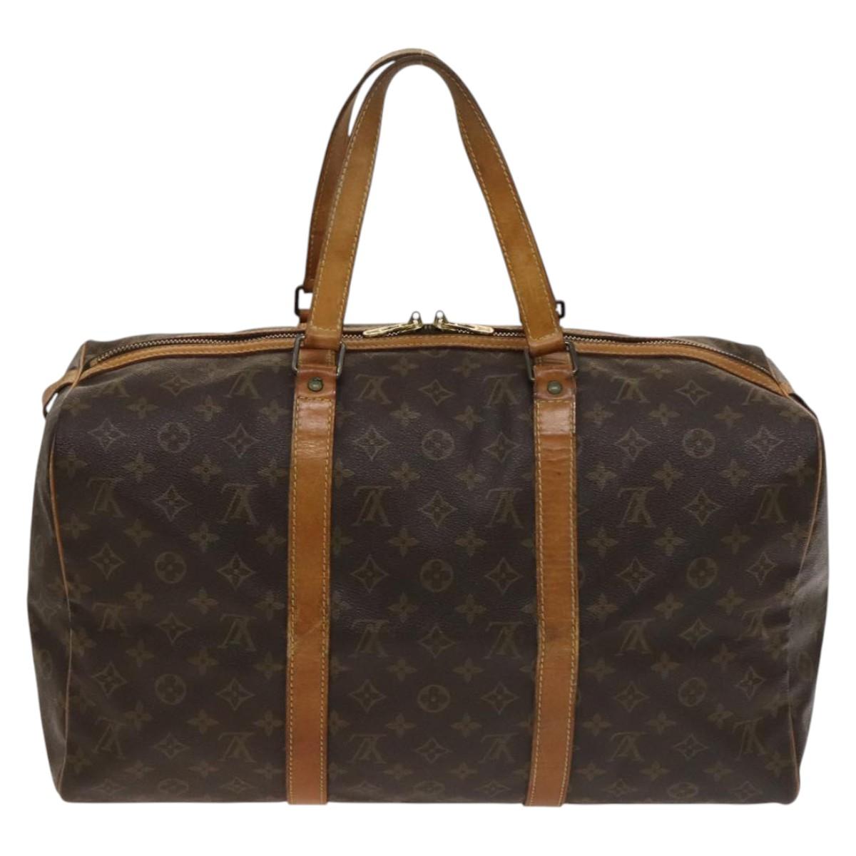Louis Vuitton Sac Souple Brown Canvas Travel Bag (Pre-Owned)